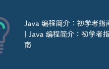 Java 编程简介：初学者指南 | Java 编程简介：初学者指南