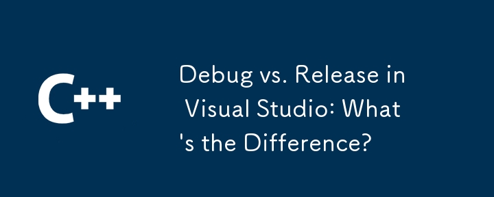 Visual Studio でのデバッグとリリース: 違いは何ですか?