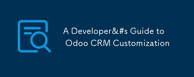 Odoo CRM カスタマイズの開発者ガイド