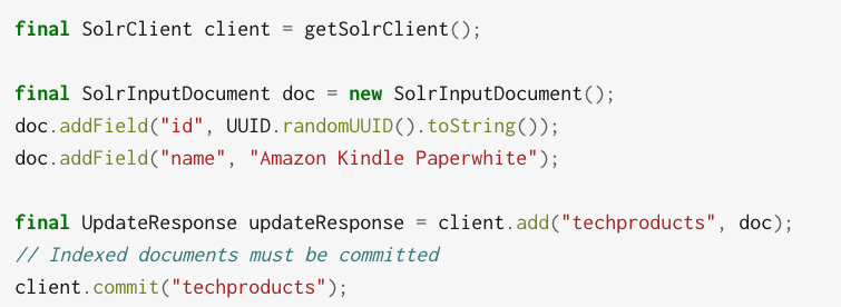 How to index in SolrJ