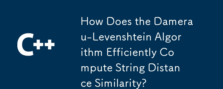 How Does the Damerau-Levenshtein Algorithm Efficiently Compute String Distance Similarity?