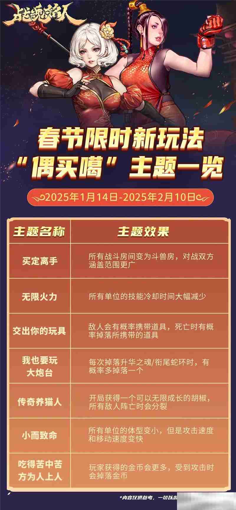 《战魂铭人》春节限时玩法偶买噶规则介绍