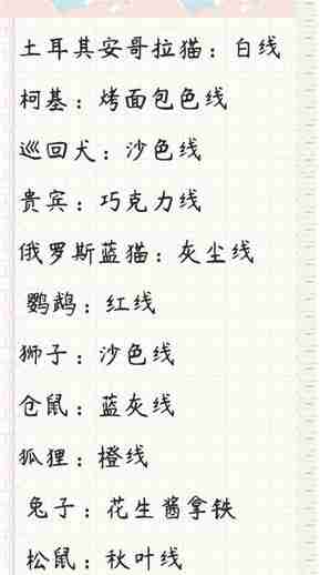 寄心茶屋毛绒配方 寄心茶屋毛绒玩具配方大全