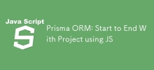 Prisma ORM：使用 JS 開始到結束項目
