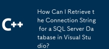 How Can I Retrieve the Connection String for a SQL Server Database in Visual Studio?