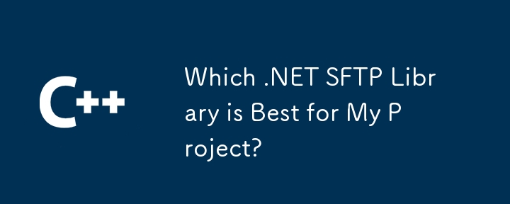 Which .NET SFTP Library is Best for My Project?