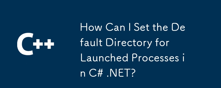 C# .NET에서 시작된 프로세스의 기본 디렉터리를 어떻게 설정할 수 있습니까?