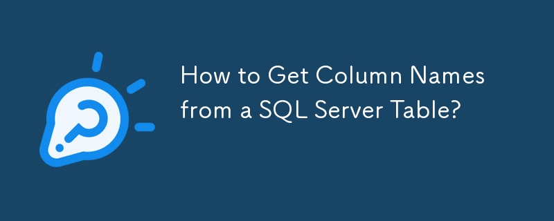 如何从 SQL Server 表中获取列名？