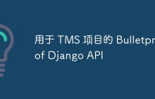 用于 TMS 项目的 Bulletproof Django API