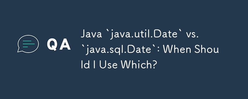 Java „java.util.Date' vs. „java.sql.Date': Wann sollte ich welches verwenden?