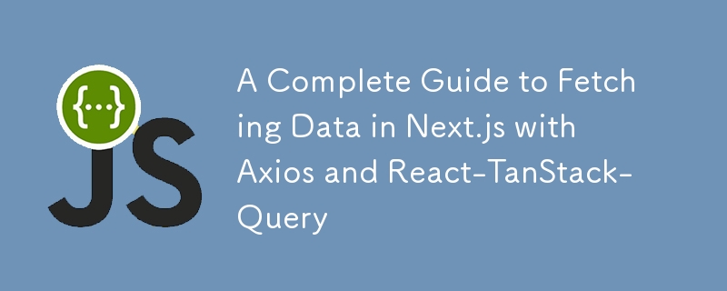 A Complete Guide to Fetching Data in Next.js with Axios and React-TanStack-Query