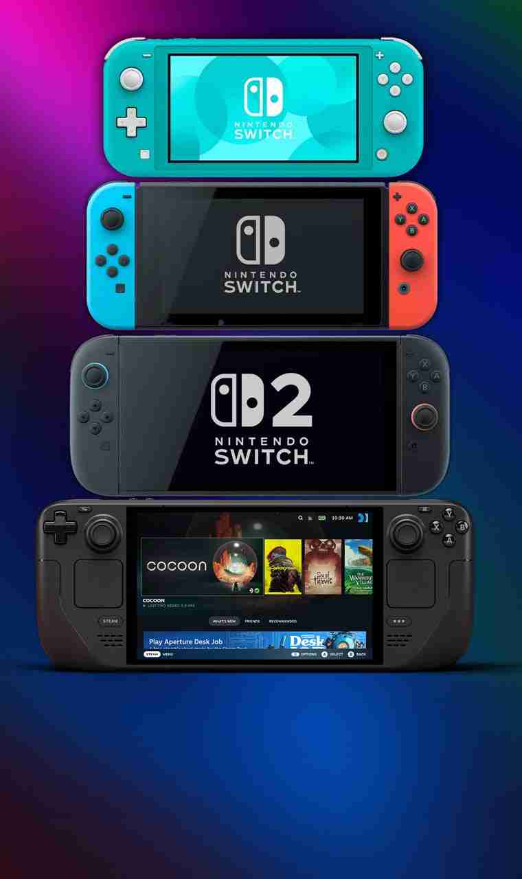 Switch 2屏幕尺寸对比 比Steam Deck OLED还大