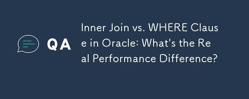 Oracle 中的內聯與 WHERE 子句：真正的效能差異是什麼？