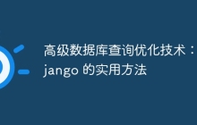 高级数据库查询优化技术：Django 的实用方法