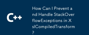 How Can I Prevent and Handle StackOverflowExceptions in XslCompiledTransform?