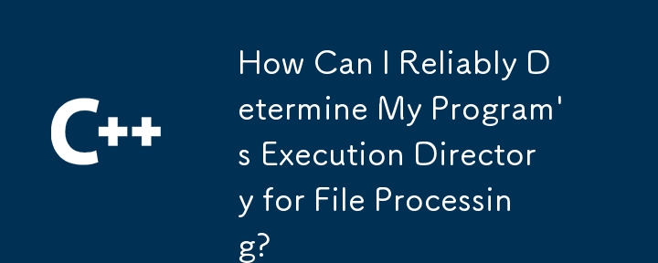 Comment puis-je déterminer de manière fiable le répertoire d'exécution de mon programme pour le traitement des fichiers ?