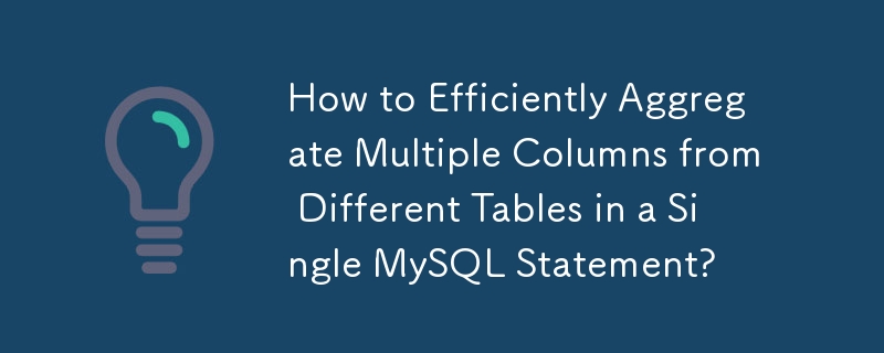 Comment agréger efficacement plusieurs colonnes de différentes tables dans une seule instruction MySQL ?