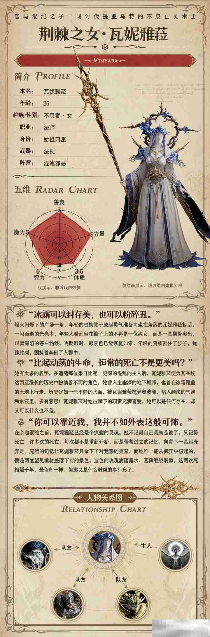 《龙息神寂》荆棘之女瓦妮雅菈角色技能详情