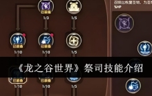 《龙之谷世界》祭司技能介绍