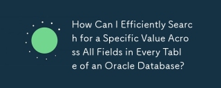 Oracle データベースのすべてのテーブルのすべてのフィールドにわたって特定の値を効率的に検索するにはどうすればよいですか?