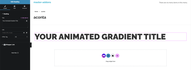 How To Add Animated Gradient Text in Elementor?