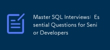 Master SQL 面試：資深開發人員的基本問題