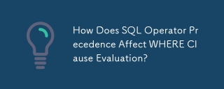 SQL 연산자 우선 순위는 WHERE 절 평가에 어떤 영향을 줍니까?