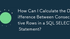 Comment puis-je calculer la différence entre des lignes consécutives dans une instruction SQL SELECT ?