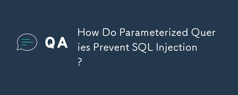 Wie verhindern parametrisierte Abfragen die SQL-Injection?