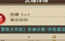 《冒险大作战》武魂分解/升级建议