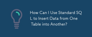 How Can I Use Standard SQL to Insert Data from One Table into Another?