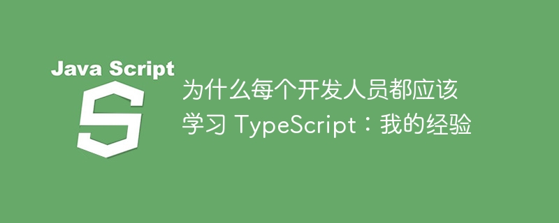 为什么每个开发人员都应该学习 typescript：我的经验