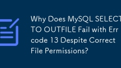 Warum wählt MySQL in Outfile trotz korrekter Dateiberechtigungen aus?