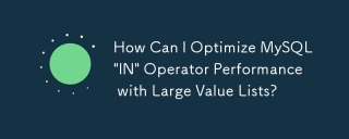 How Can I Optimize MySQL 'IN' Operator Performance with Large Value Lists?