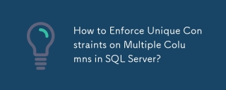 SQL Server의 여러 열에서 고유 한 제약 조건을 시행하는 방법은 무엇입니까?