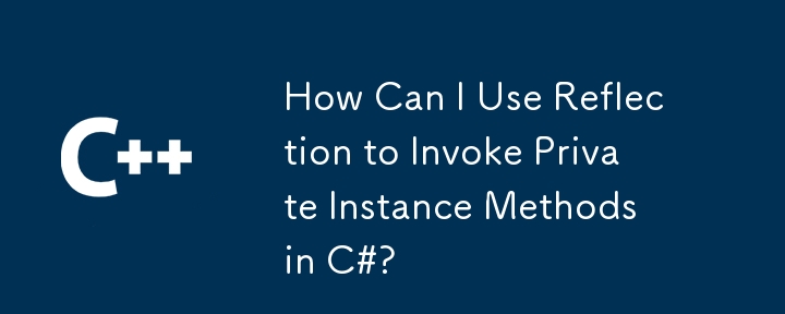 C#中如何使用反射调用私有实例方法？