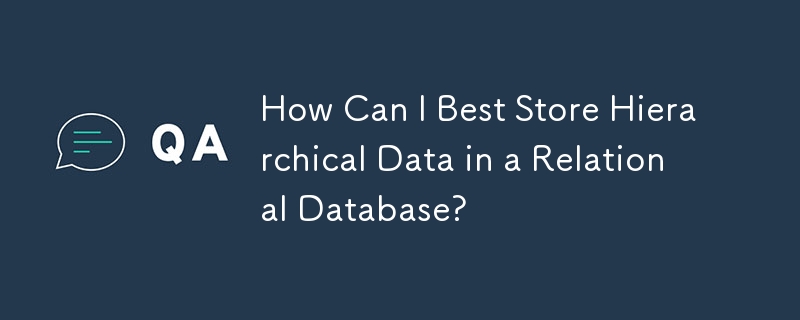 How Can I Best Store Hierarchical Data in a Relational Database?