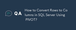 Wie konvertiert man Zeilen in SQL Server mithilfe von PIVOT in Spalten?