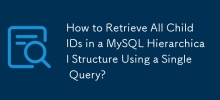 如何使用單一查詢檢索 MySQL 分層結構中的所有子 ID？