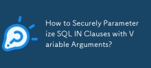 如何使用可變參數安全地參數化 SQL IN 子句？