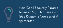 如何使用動態數量的參數將SQL安全化在子句中？