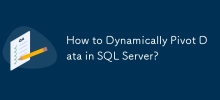 如何在 SQL Server 中動態透視資料？