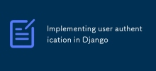 在Django中實施用戶身份驗證