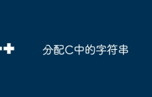 分配C中的字符串