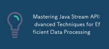 掌握Java流API：用於有效數據處理的DVANCED技術