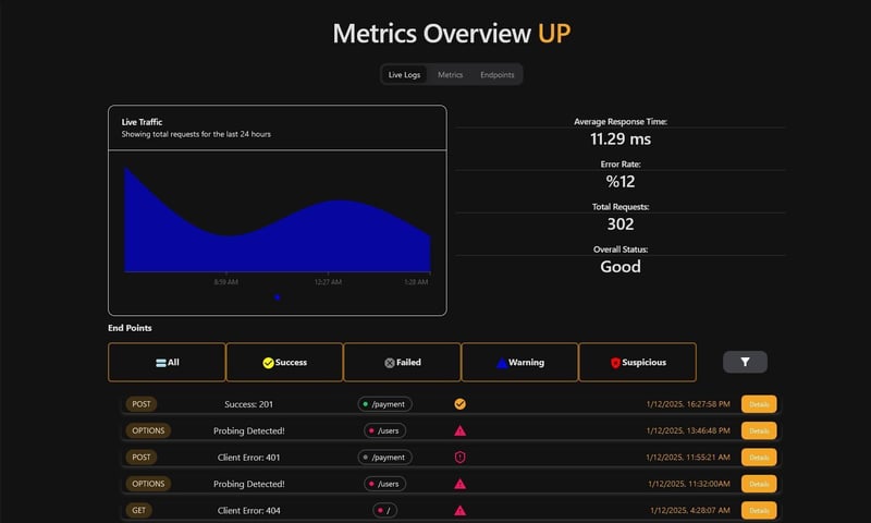 New API Monitoring Startup