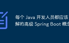 每个 Java 开发人员都应该了解的高级 Spring Boot 概念
