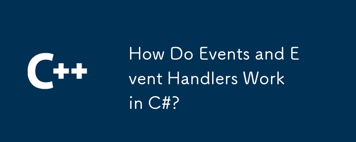 Wie funktionieren Ereignisse und Event-Handler in C#?