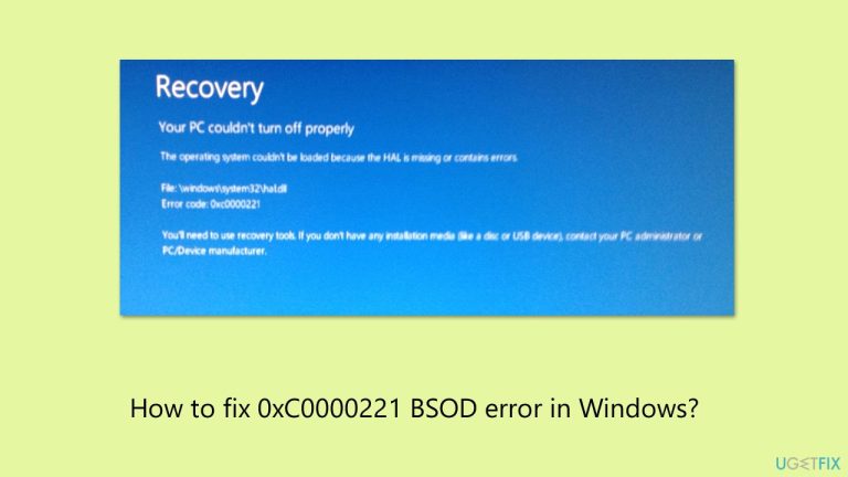 Wie repariere ich 0xc0000221 BSOD -Fehler in Windows?