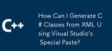 如何使用Visual Studio的特殊粘貼從XML生成C＃類？